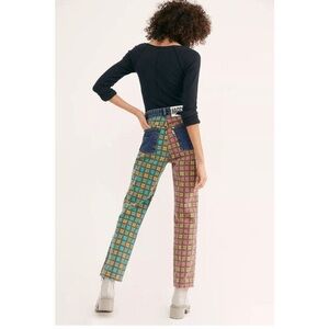 The Ragged Priest Hot Rod Mix Check Mom Jeans